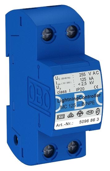 OBO MC125-B/NPE : Bảo vệ chống sét van N-PE 125kA (10/350 uS)