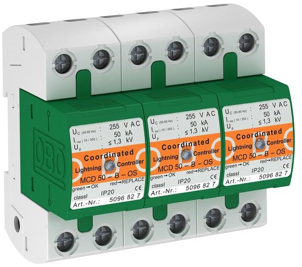 OBO MCD50-B3-OS : Chống sét lan truyền 3P In 200kA (10/350 uS)