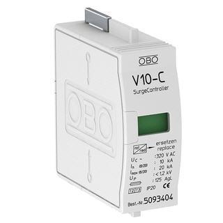 OBO V10-C/0-280 : Module thay thế chống sét 1P 20kA max, 280V