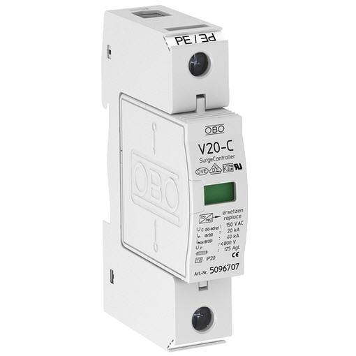 OBO V20-C/1-280 : Chống sét 1 pha 230VAC, Imax 40kA