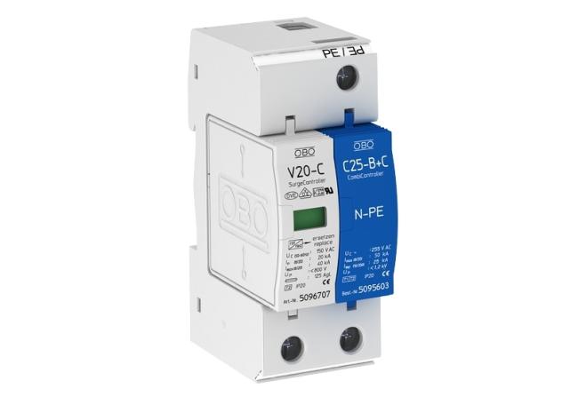 OBO V20-C/1+NPE-280 : Chống sét lan truyền 1 pha 230V, Imax 40kA