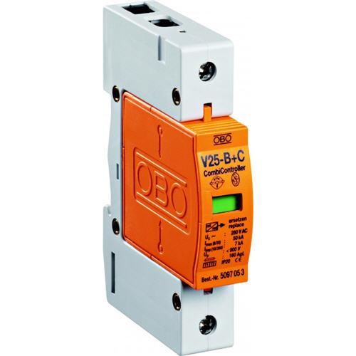 OBO V25-B+C1 : chống sét 1P In 30kA, Imax 50kA