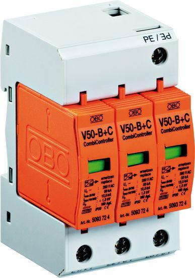 Trở lại: OBO OBO V50-B+C/3 : Chống sét 30kA/pha, 90kA total, 150kA max